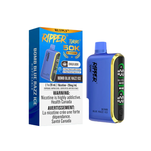 Ripper Turbo 3 50K Puffs - Bomb Blue Razz Ice
