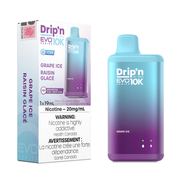 Drip'n EVO 10K By Envi (10000 Puffs) - Grape Ice