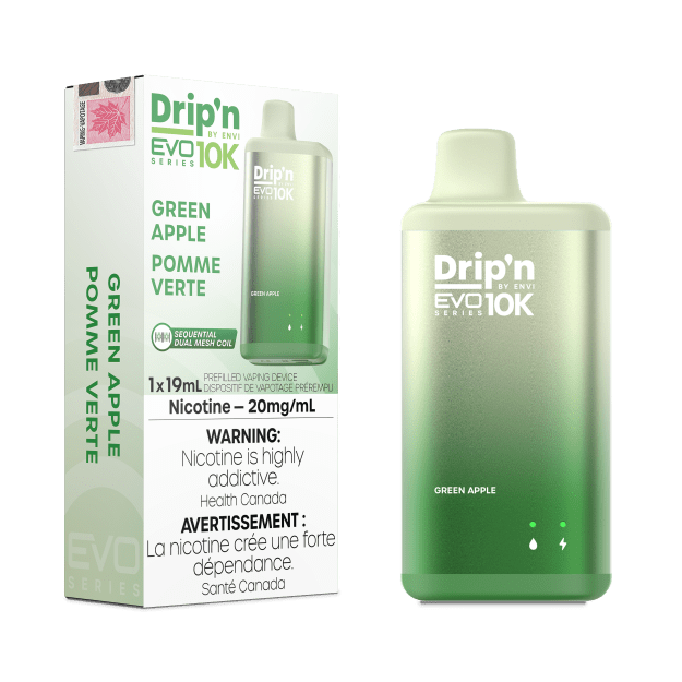 Drip'n EVO 10K By Envi (10000 Puffs) - Green Apple