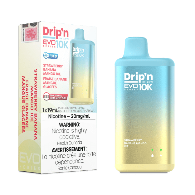 Drip'n EVO 10K By Envi (10000 Puffs) - Strawberry Banana Mango Ice