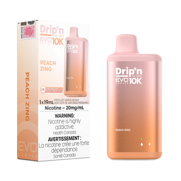 Drip'n EVO 10K By Envi (10000 Puffs) - Peach Zing