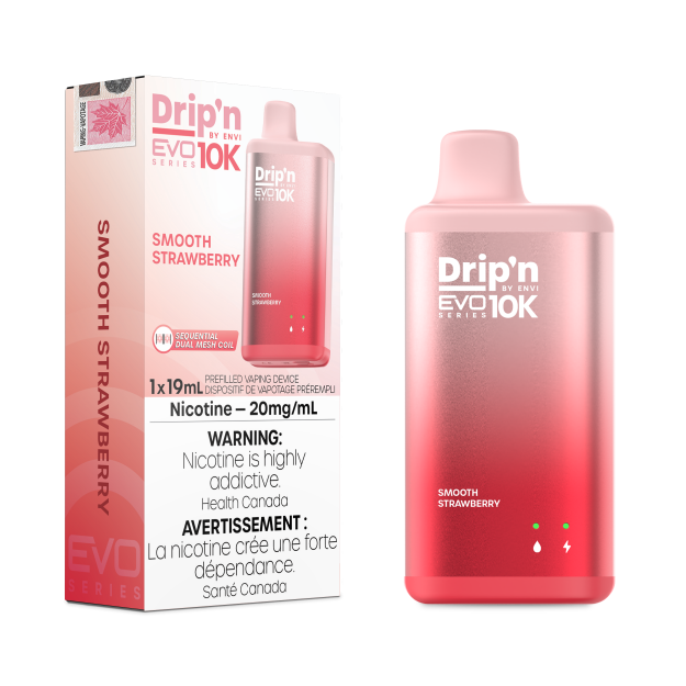 Drip'n EVO 10K By Envi (10000 Puffs) - Smooth Strawberry