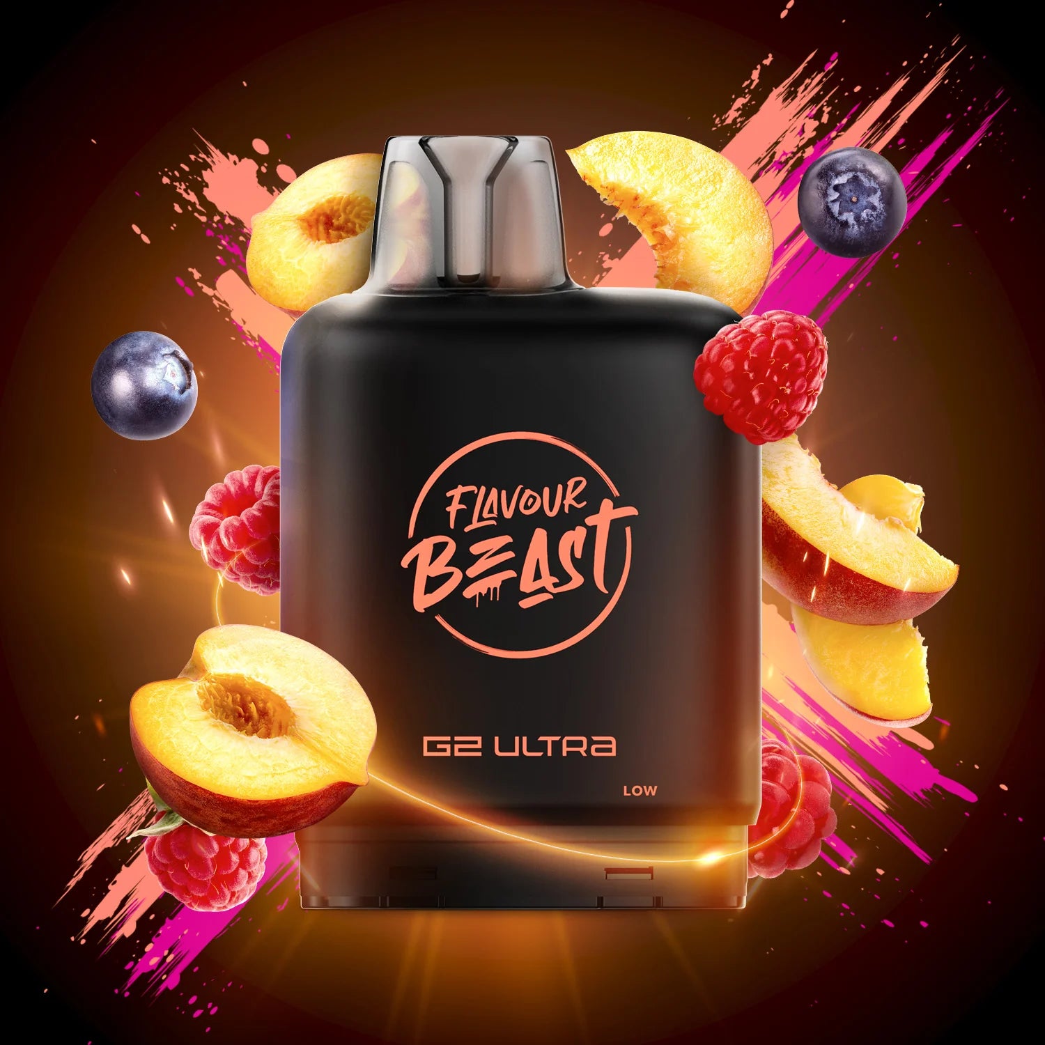 Flavour Beast Level X G2 2+10 32K Puff Pods - Packin Peach Berry
