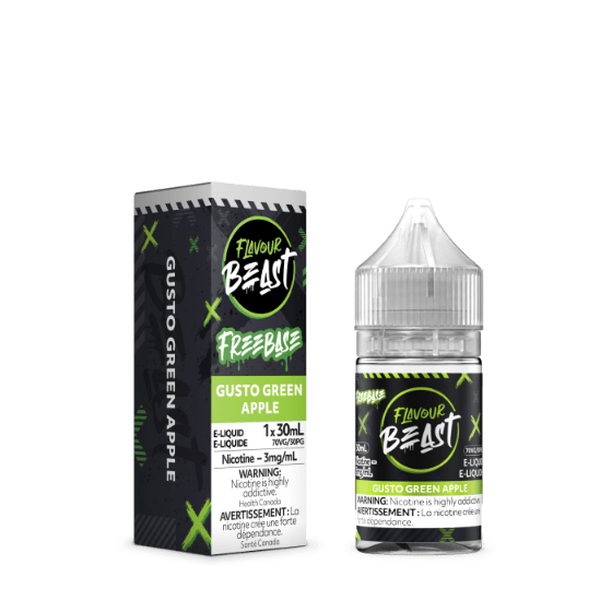 Flavour Beast Juice Freebase (3mg/mL Nicotine) - Gusto Green Apple
