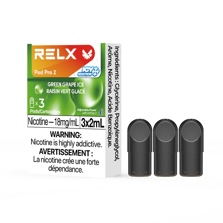 RELX Pod Pro 2 (3 Pods per Pack) - Green Grape Ice