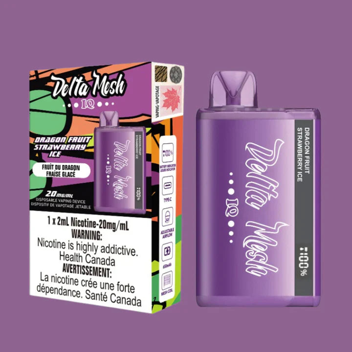 Delta Mesh IQ 10000 10K Puffs  - Dragonfruit Strawberry Ice