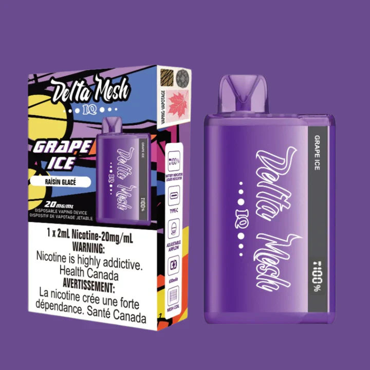 Delta Mesh IQ 10000 10K Puffs  - Grape Ice