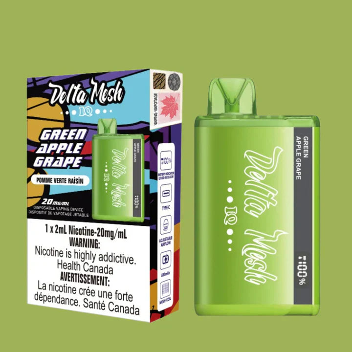 Delta Mesh IQ 10000 10K Puffs  - Green Apple Grape