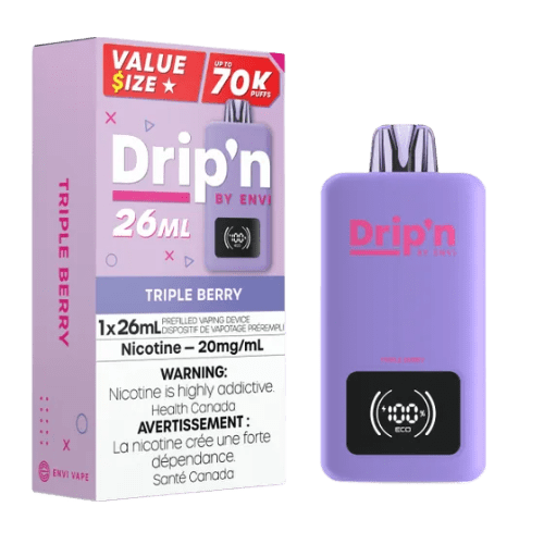 Drip'n 26mL Value Size 70K Puffs - Triple Berry