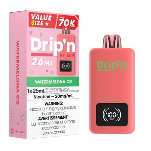 Drip'n 26mL Value Size 70K Puffs - Watermelona CG