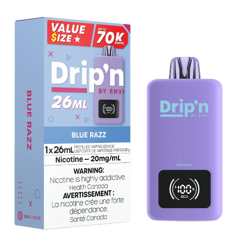 Drip'n 26mL Value Size 70K Puffs - Blue Razz