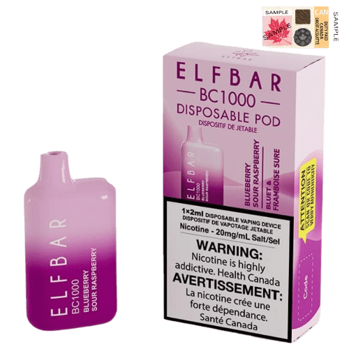 Elf Bar BC1000 Disposable Vape - Blueberry Sour Raspberry
