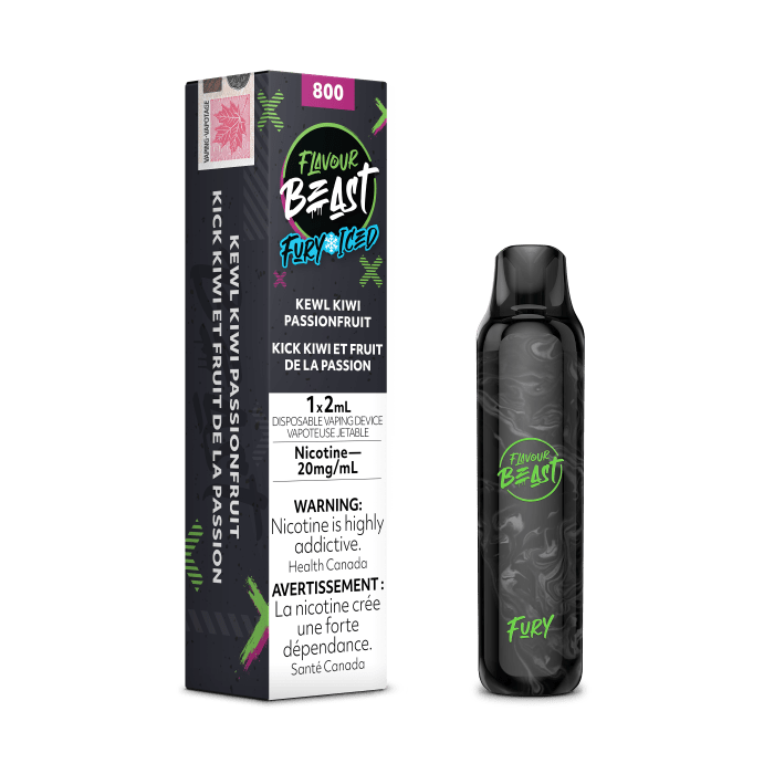 Flavour Beast Fury 800 Puffs - Kewl Kiwi Passionfruit Iced