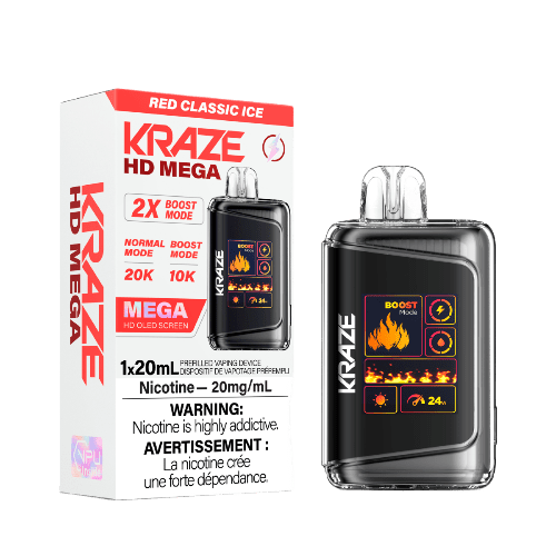 Kraze HD Mega 20K - Red Classic Ice