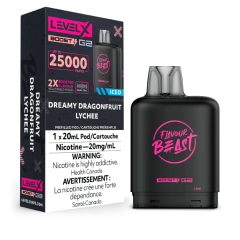 Flavour Beast Level X Boost G2 25000 25K Pods - Dreamy Dragonfruit Lychee