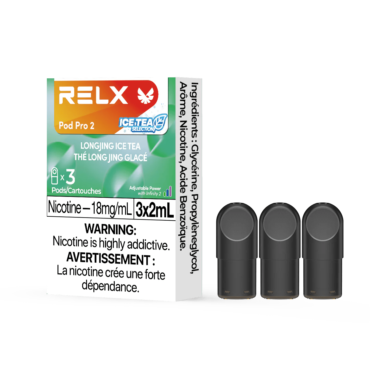RELX Pod Pro 2 (3 Pods per Pack) - Longjing Ice Tea