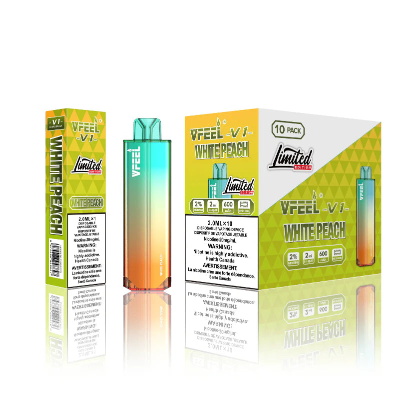 Vfeel V1 6000 Puffs - White Peach